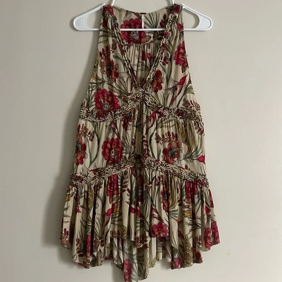 NEW Free People Purple Haze Printed Tunic Top - Picture 2 of 4